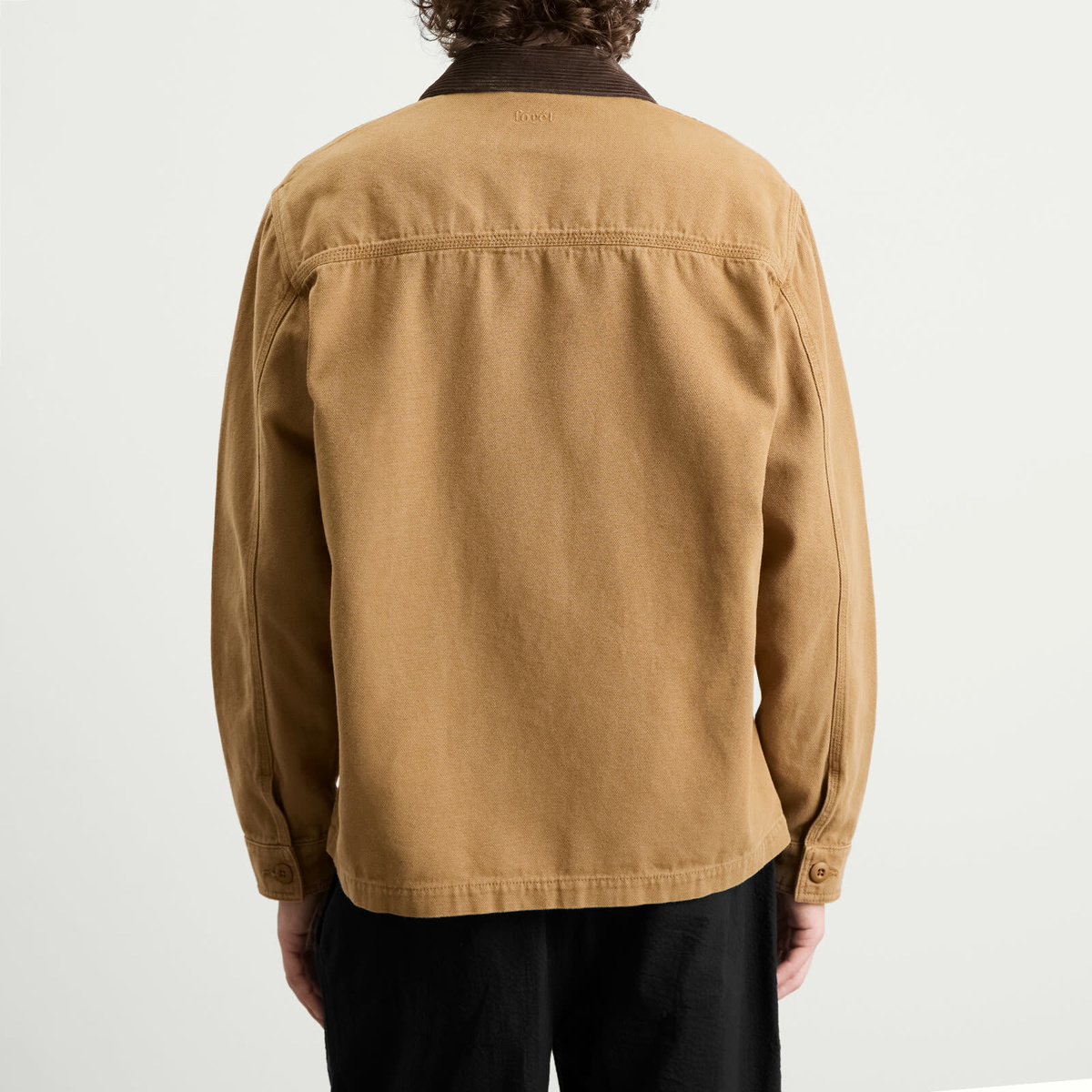 Foret Men's Berry Canvas Jacket in Burnt Khaki