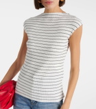Sportmax Hans striped cotton top