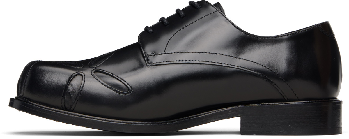 Stefan Cooke Black Slashed Square Toe Derbys