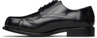 Stefan Cooke Black Slashed Square Toe Derbys