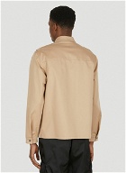Triangle Plaque Military Shirt in Beige