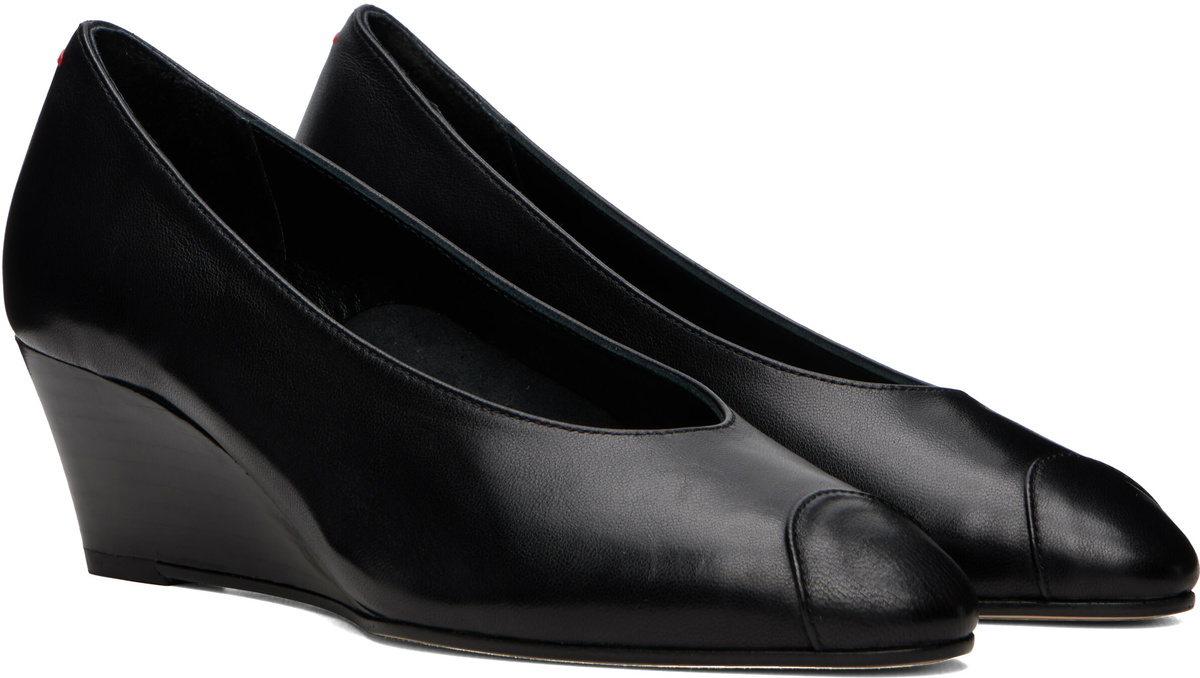 Aeyde Black Calea Cap Heels