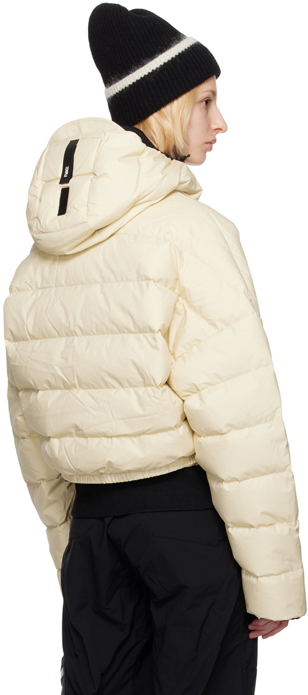 Templa Beige Detachable Hood Down Jacket