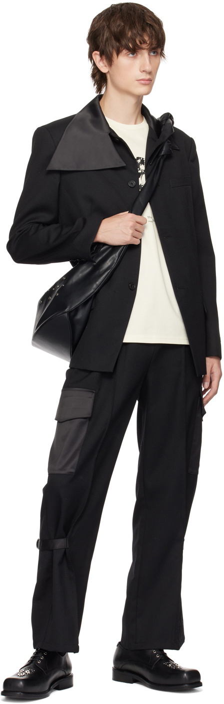 The World Is Your Oyster Black Studded Bag