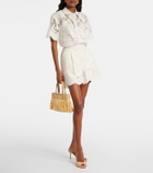 Erdem Embroidered mesh shorts