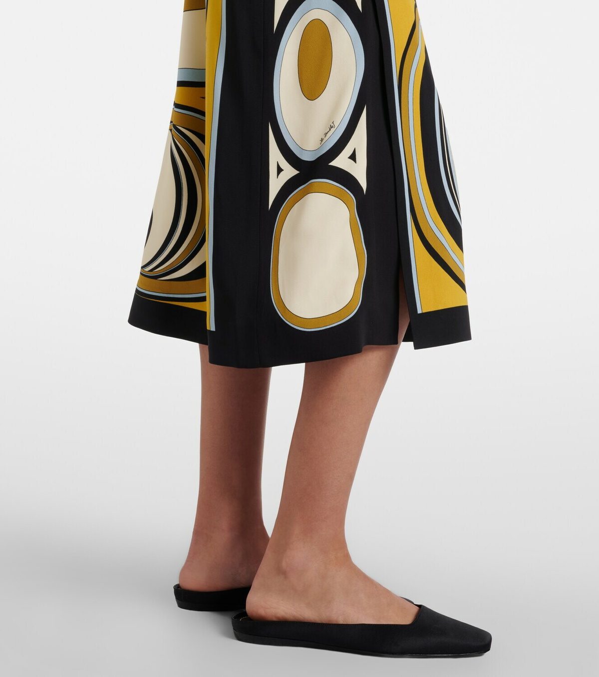 La DoubleJ Buy Me A Martini printed satin midi dress