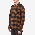 Dickies Men's Sacramento Check Flannel Shirt in Brown Duck