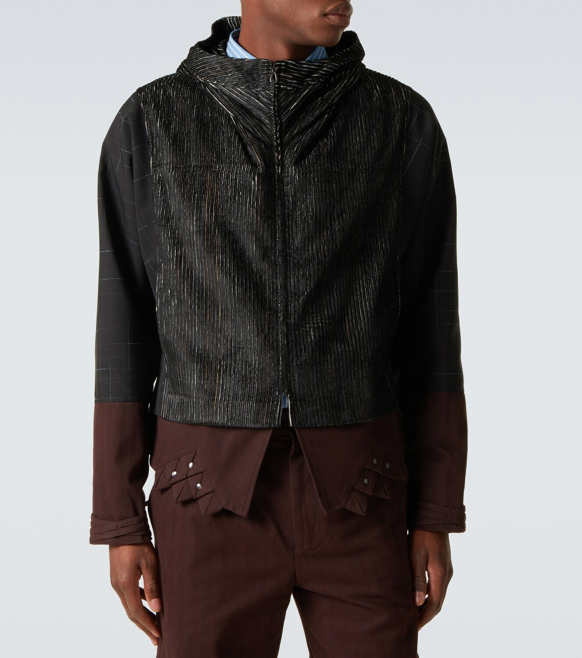 Kiko Kostadinov Estike hooded silk-blend jacket Kiko Kostadinov
