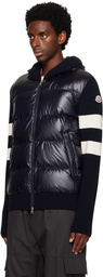 Moncler Navy Paneled Down Jacket