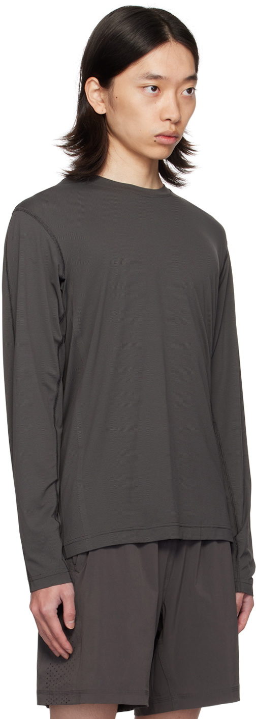 Reigning Champ Gray Lightweight Cordura Training Long Sleeve T-Shirt