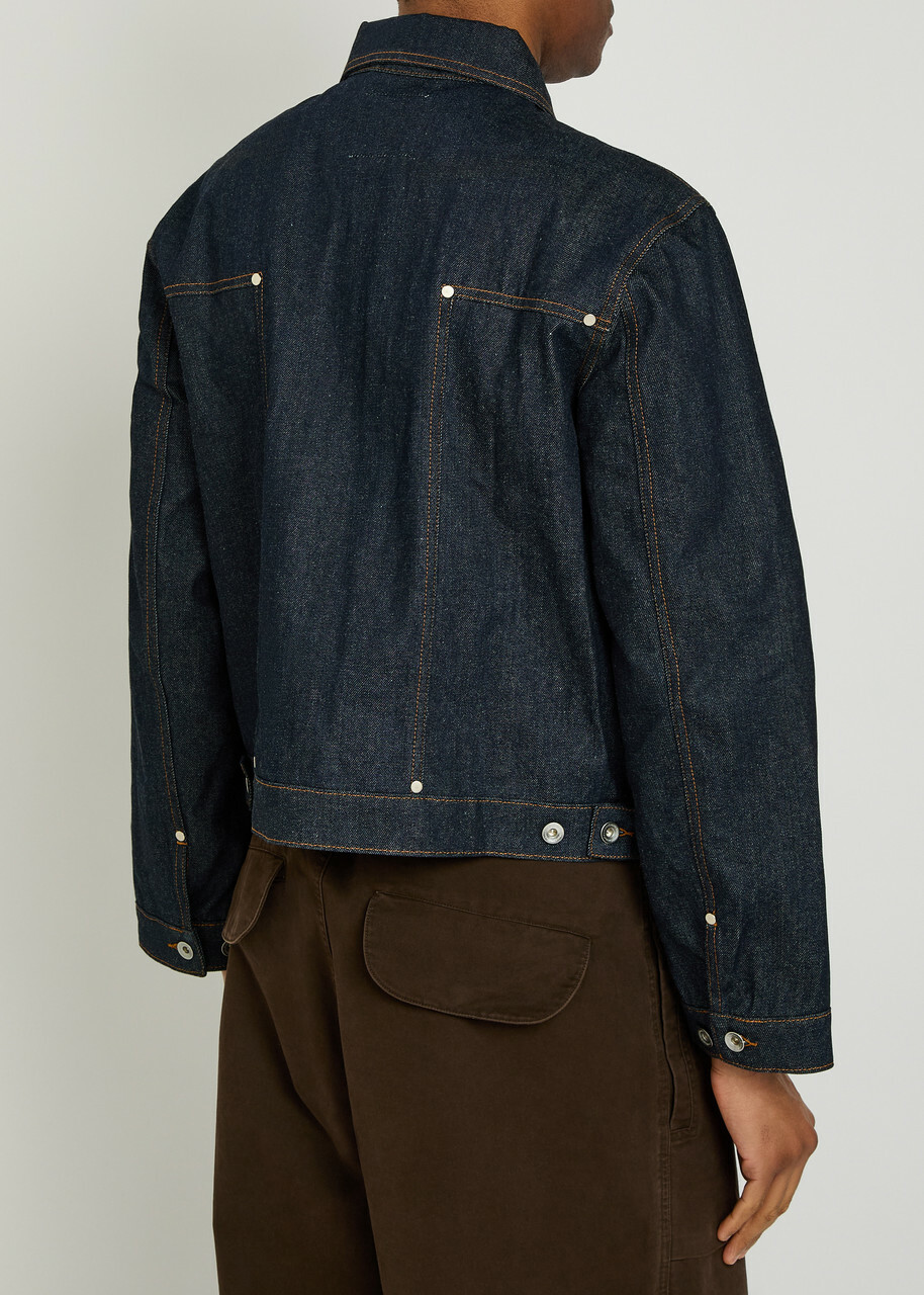 Ymc Raw Panelled Denim Jacket Indigo