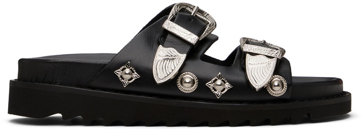 Photo: Toga Pulla Black Double Buckle Charms Sandals