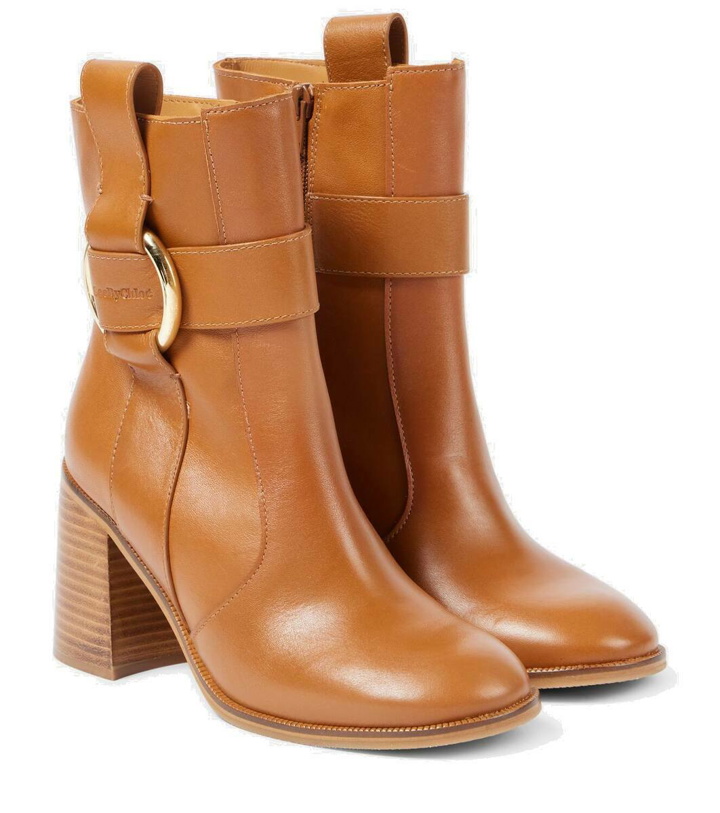 Photo: See By Chloé New Ring 80 leather ankle boots