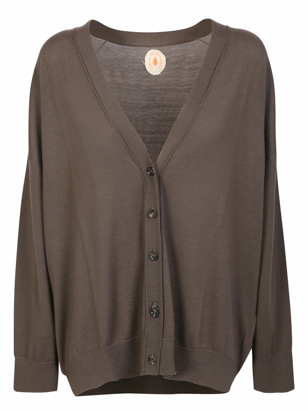 Photo: Jardin des Orangers Mud-color Merino Wool Cardigan