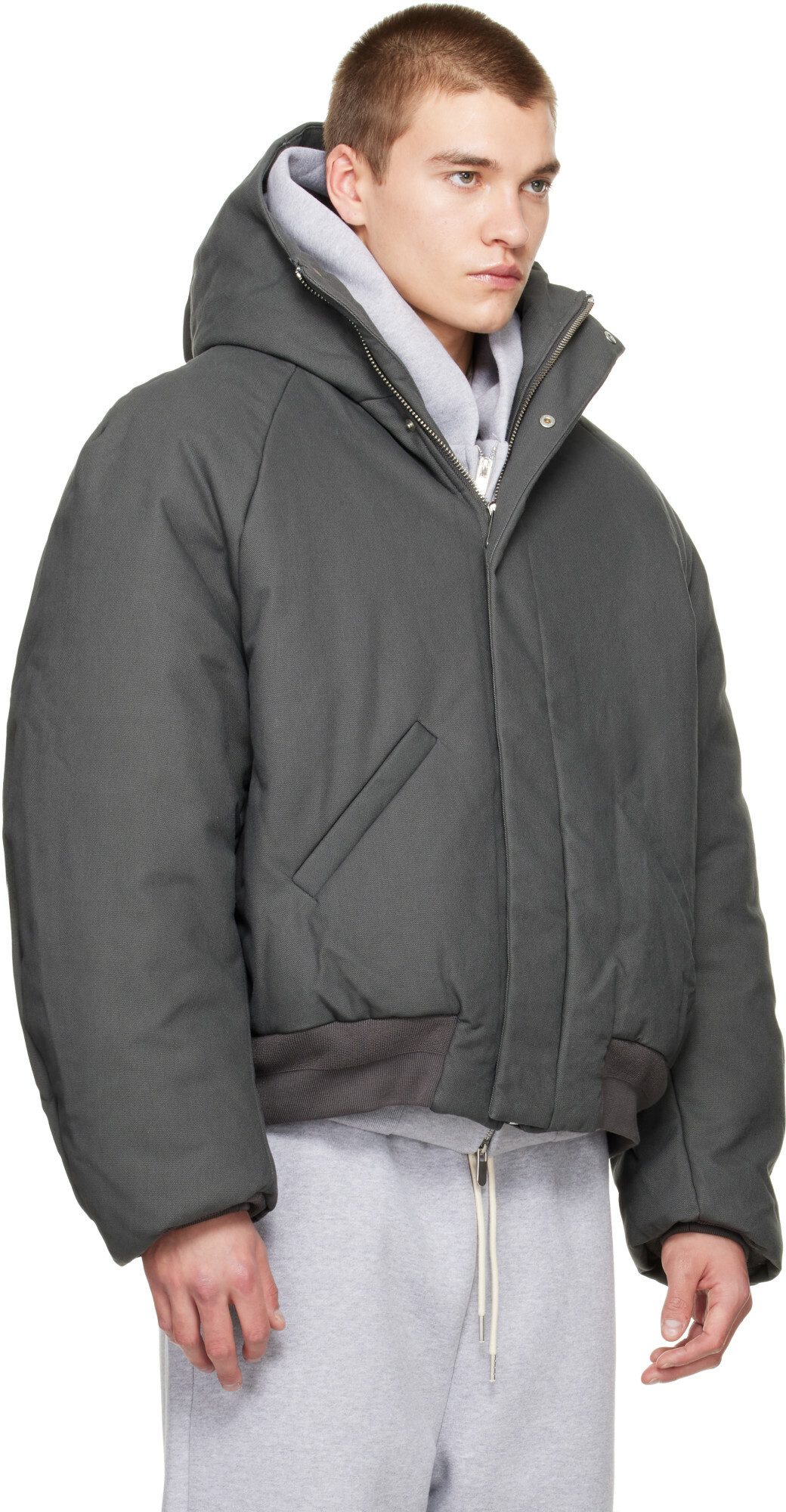 Seventh Gray Orb Puffer Coat