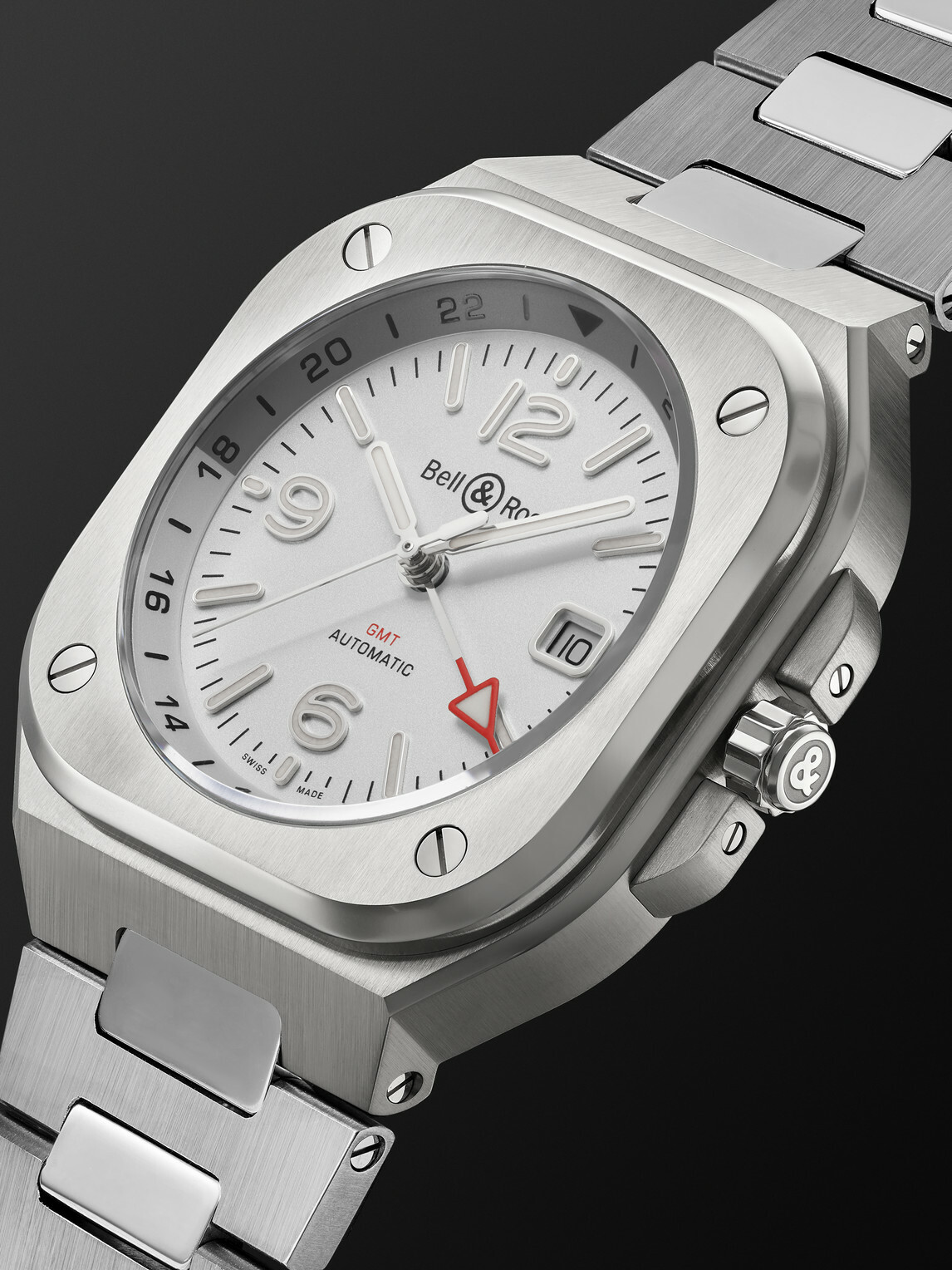 Bell & Ross - BR 05 GMT Automatic 41mm Stainless Steel Watch, Ref. No. BR05G-SI-ST/SST