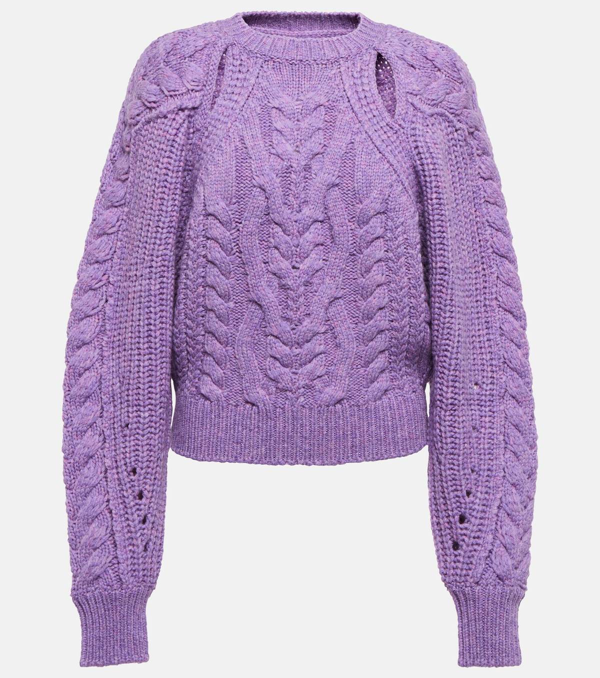 Malbon Ivy Cable Knit Oversized Golf Sweater Natural - FW22