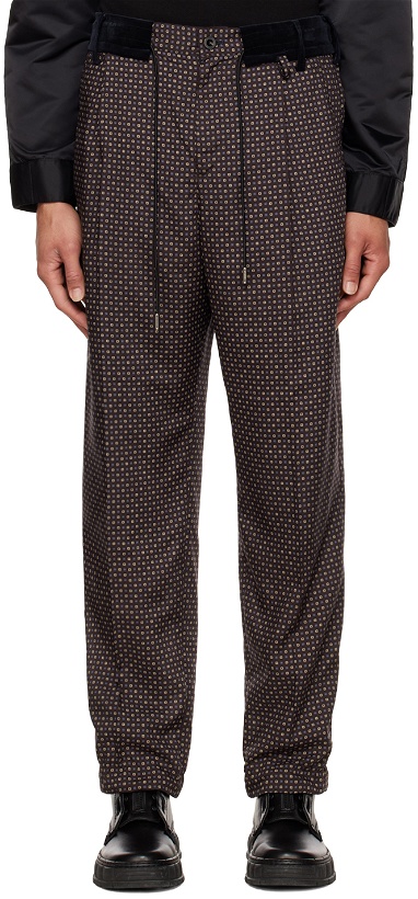 Photo: sacai Brown Patterned Trousers