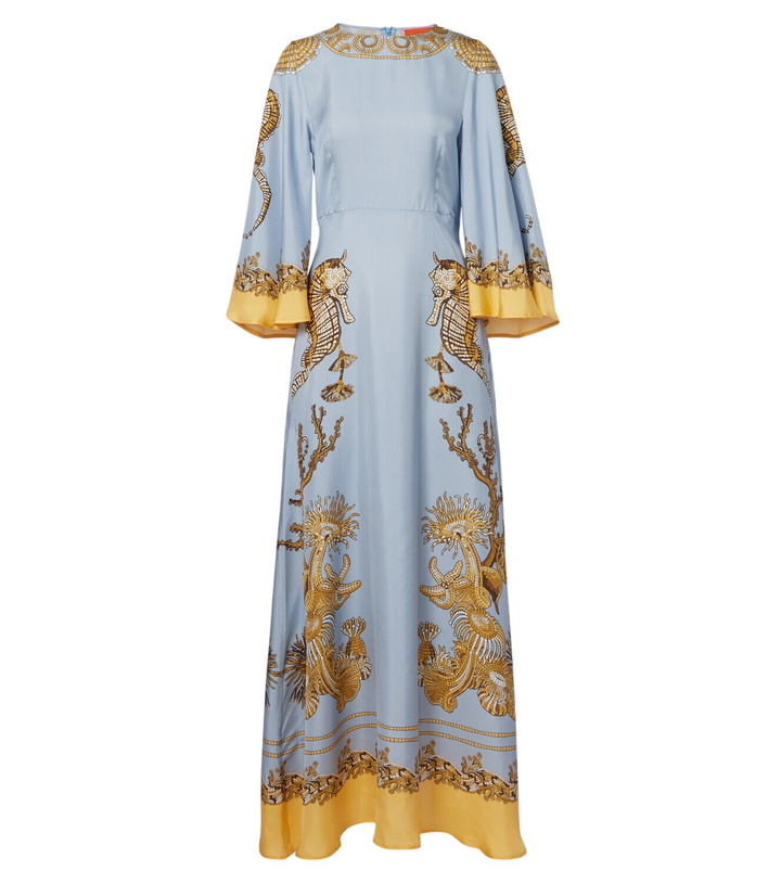 Photo: La DoubleJ Sorella printed silk twill maxi dress