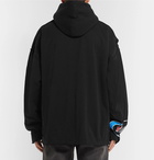 Vetements - Oversized Printed Fleece-Back Cotton-Jersey Hoodie - Men - Black