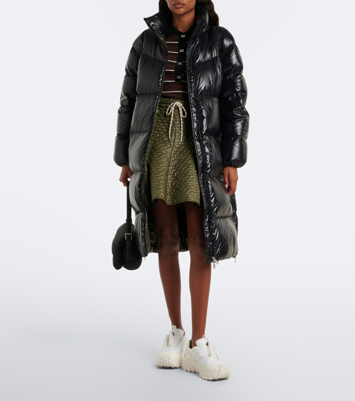 Moncler Trailgrip Puffer leather-trimmed sneakers