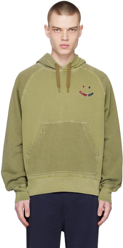 Photo: PS by Paul Smith Khaki Happy Mix Up Hoodie