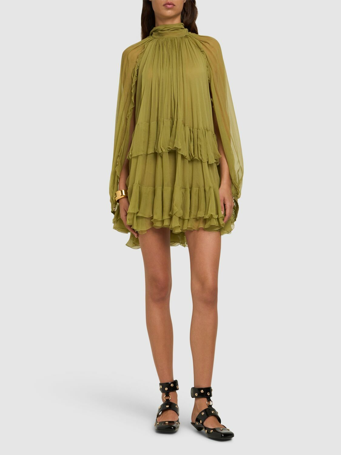ワンピース Chloe Silk Crepon Mini Dress Chloé | Fluid silk crepon mini dress | Savannahs