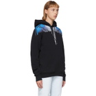 Marcelo Burlon County of Milan Black and Blue Wings Hoodie
