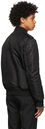 Saint Laurent Black Nylon Bomber Jacket