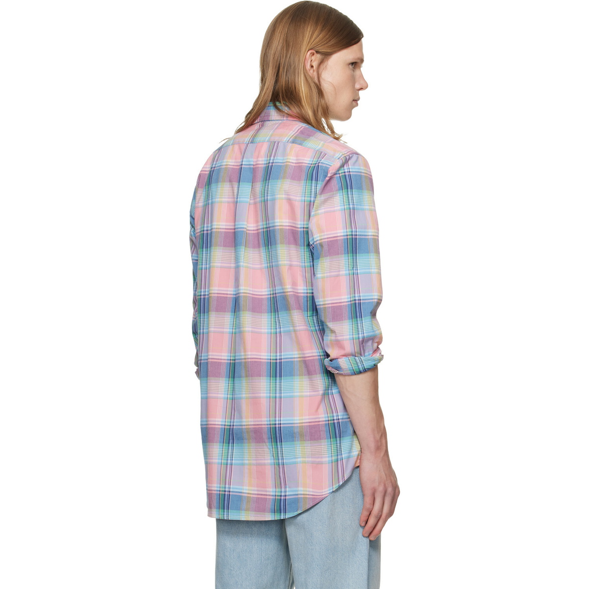 Polo Ralph Lauren Pink & Blue Poplin Long Sleeve Sport Shirt