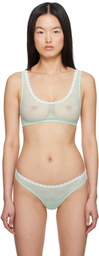 Yasmine Eslami Green Tamara Bralette
