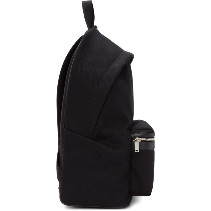 Saint Laurent Brand-embroidered Shell Backpack in Black for Men