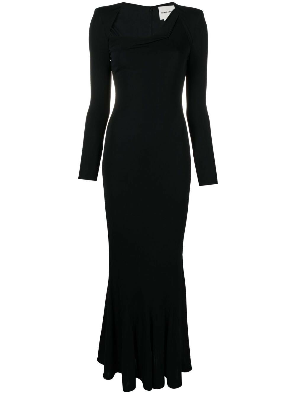 ROLAND MOURET - Pleated Jersey Maxi Dress Roland Mouret