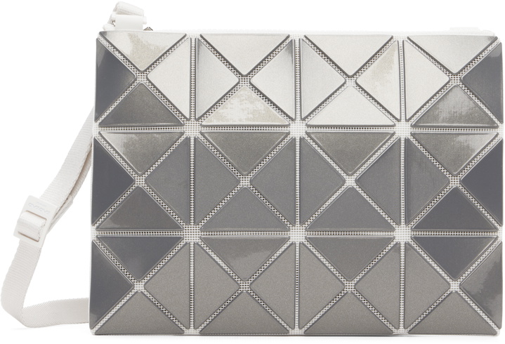 Photo: BAO BAO ISSEY MIYAKE Gray Lucent Metallic Bag