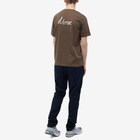 Norse Projects Men's Johannes Chain Stitch Logo T-Shirt in Heathland Brown