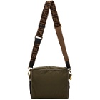 Fendi Khaki and Brown Medium Messenger Bag