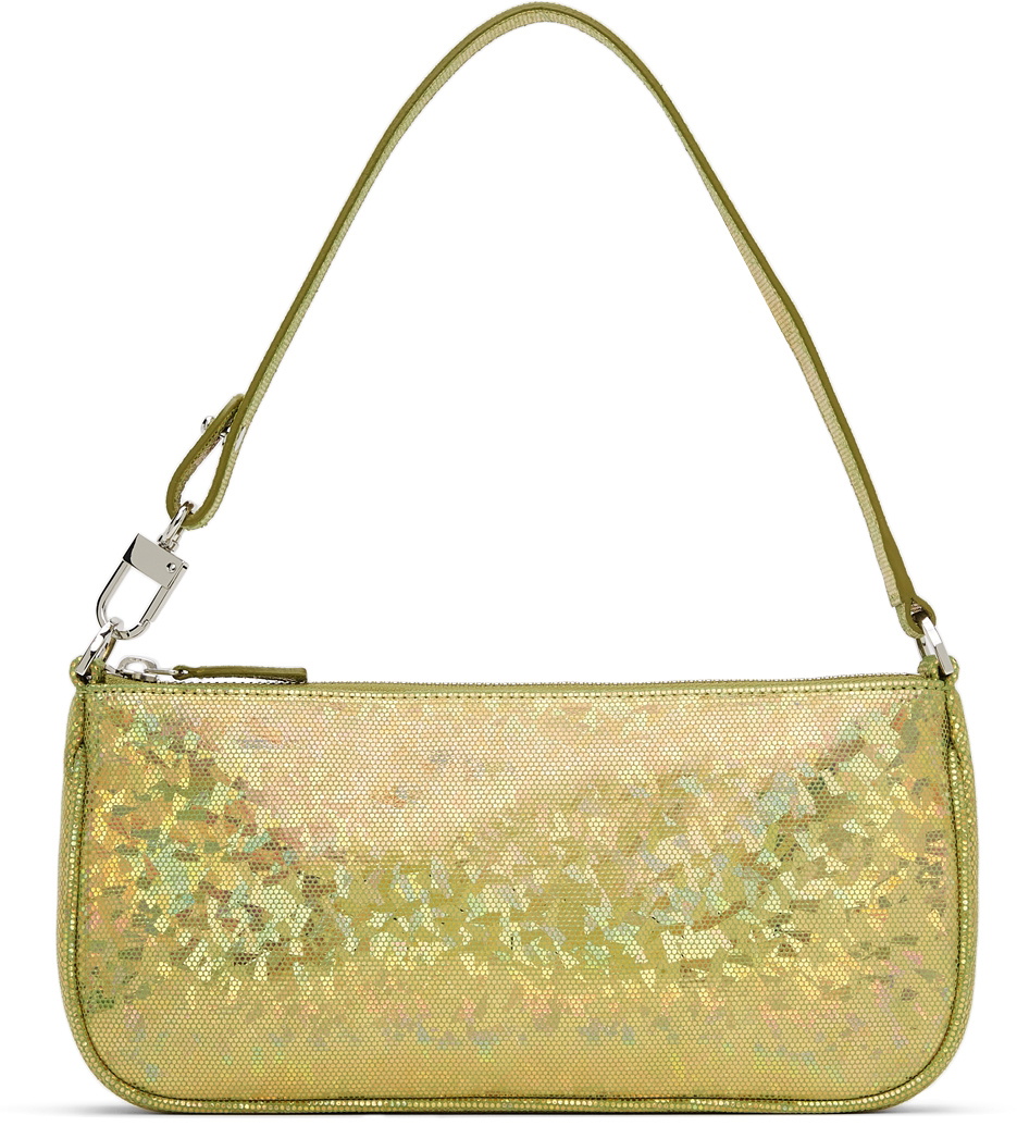 BY FAR green Hologram Leather Rachel Bag