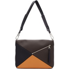 Loewe Orange and Brown Puzzle Messenger Bag