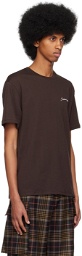 Saturdays NYC Brown Embroidered T-Shirt