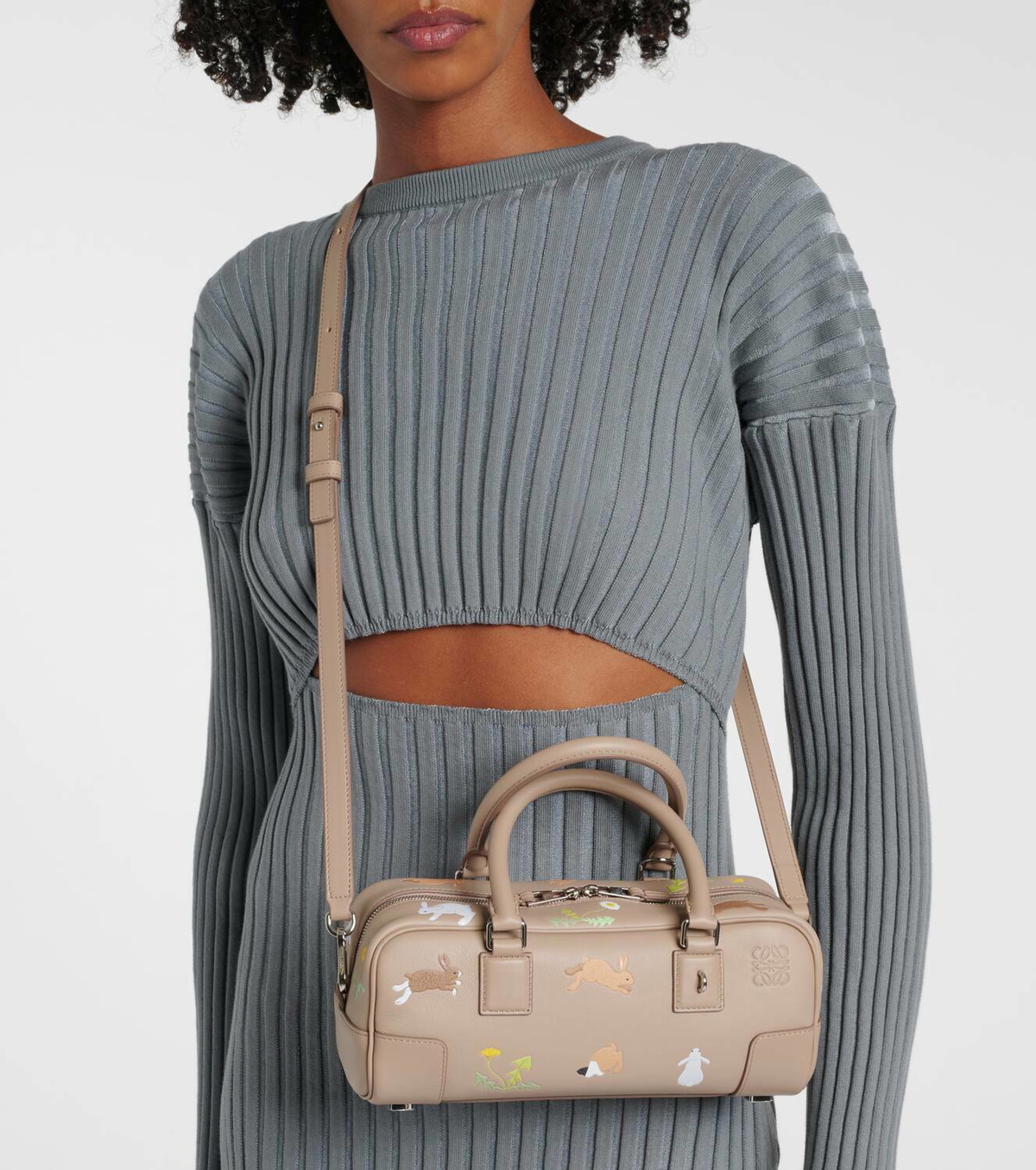 Loewe x Suna Fujita Amazona 23 small printed leather tote bag Loewe