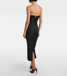McQueen Ruffled wool gabardine cocktail dress