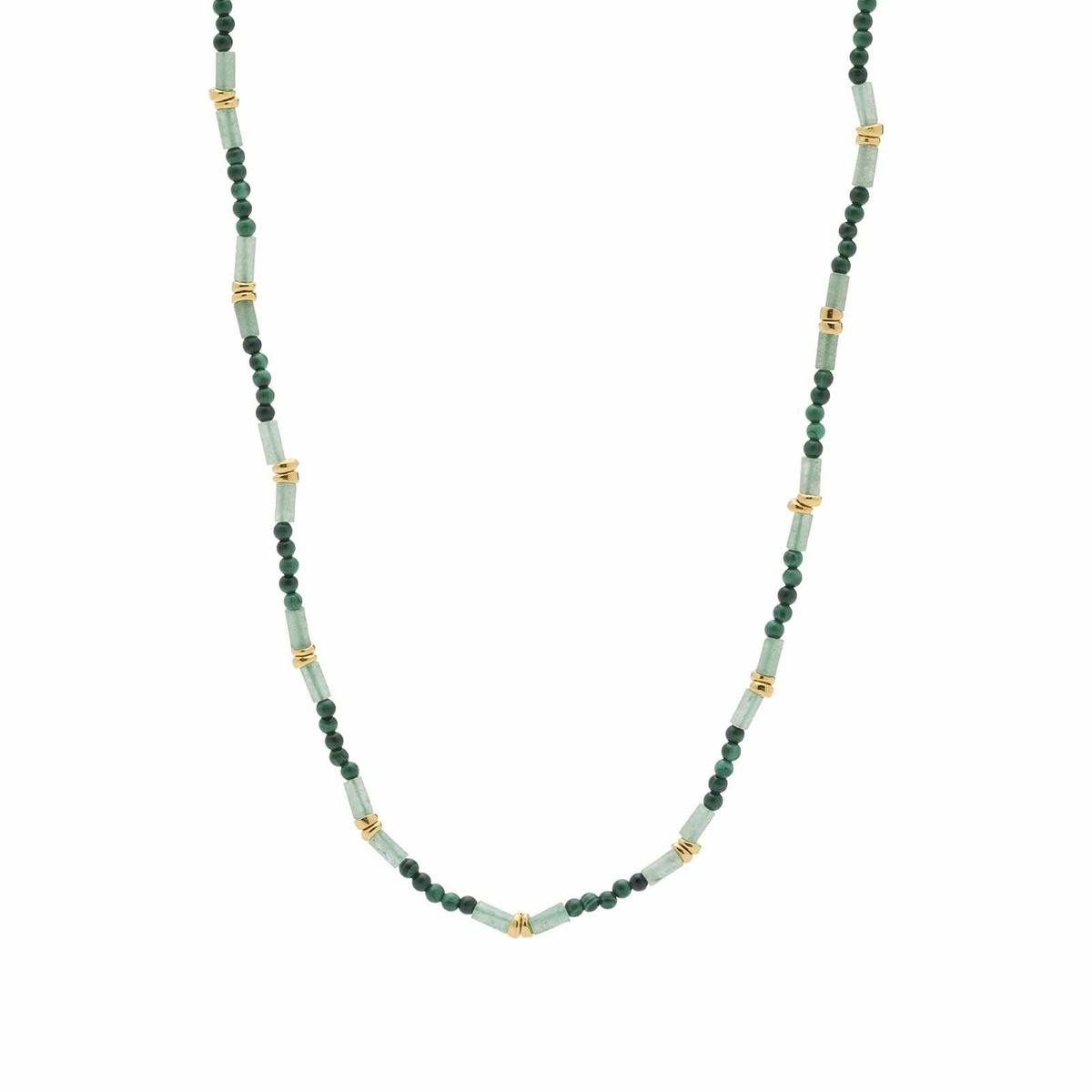 Missoma Women's Beaded Gemstone Choker Necklace in Green 
