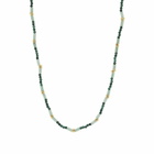 Missoma Women's Beaded Gemstone Choker Necklace in Green 