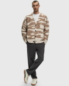 ølåf Wavy Drift Knitted Cardigan Brown/Beige Zippers & Cardigans