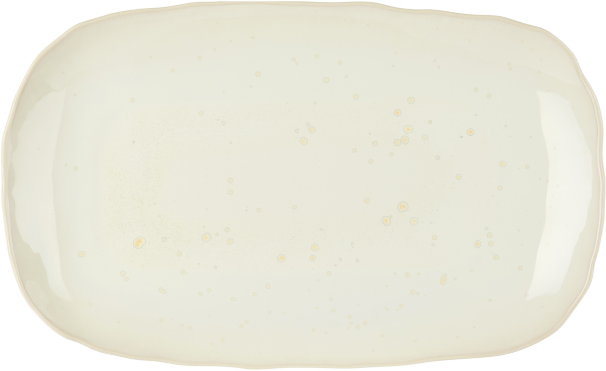 Jars Céramistes Off-White Plume Rectangular Plate