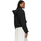 We11done Black Doodle Teddy Zip-Up Hoodie