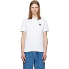 BALMAIN White Embroidered Cotton Polo