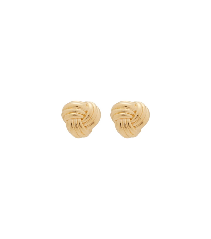 Photo: Bottega Veneta Intreccio 18kt gold-plated sterling silver earrings