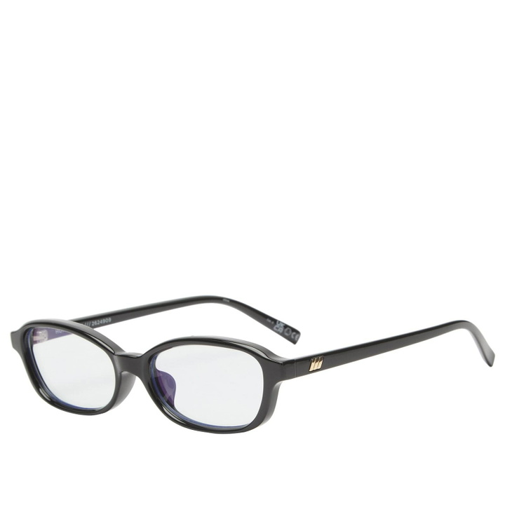 Photo: Le Specs Women's Honey Pot Blue Light Optical Glasses in Black/Blue Light Lens 