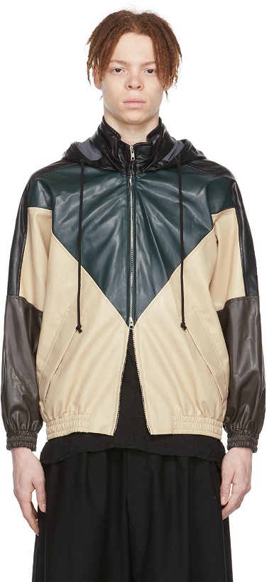 Photo: Song for the Mute Multicolor Faux-Leather V-Lad Jacket